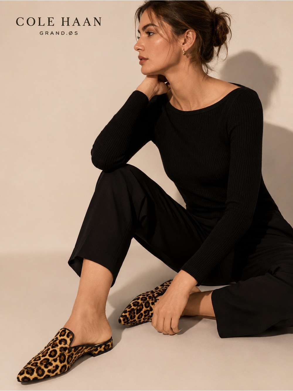 Cole Haan Black Cropped Tailored Ankle Pants